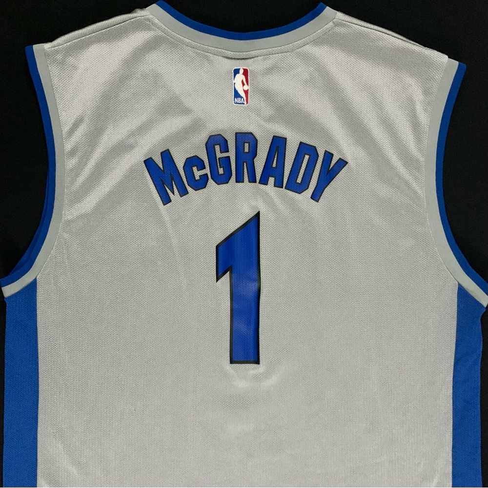 SOLD Reebok Tracy McGrady Orlando Magic #1 Silver Alternate Jersey Men’s XL - Picture 2 of 9